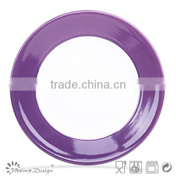 10.5" dinner plate stoneware color glazed