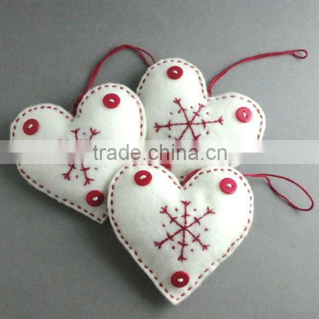 2016 high quality flower shape felt christmas tree decoration passed CE