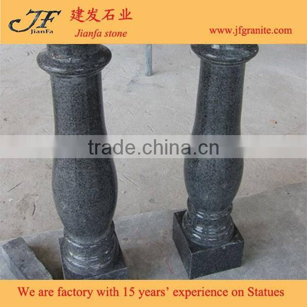 China Impala Black Granite Stone Balcony Railing Designs