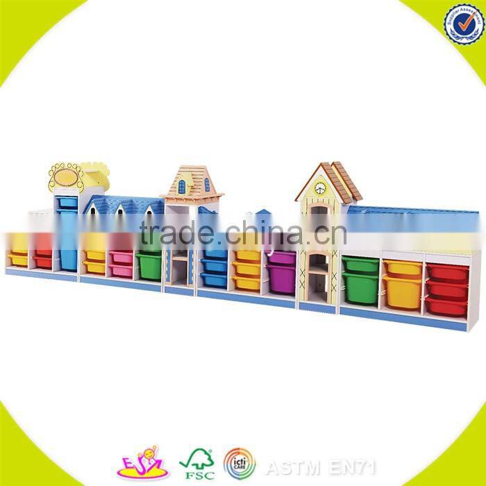 Wholesale new fashion wooden storage rack popular household wooden baby storage rack W08C035