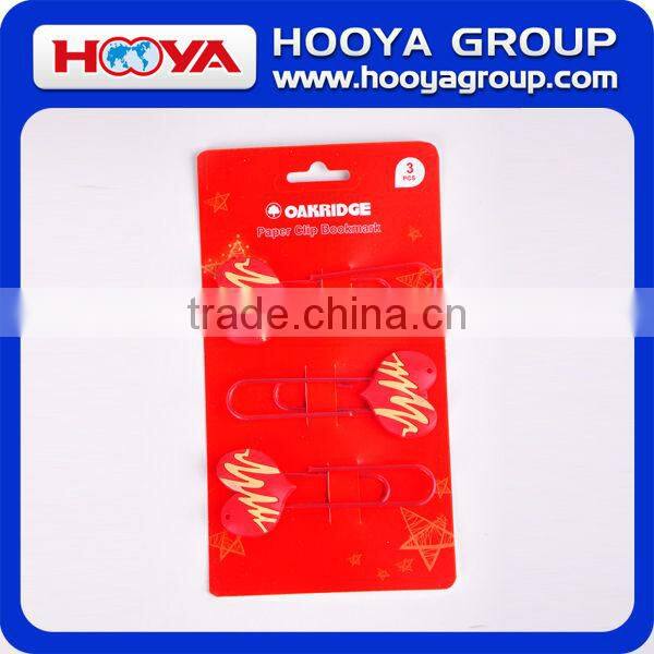 promotional decorative shaped fancy jumbo soft PVC bookmark clip