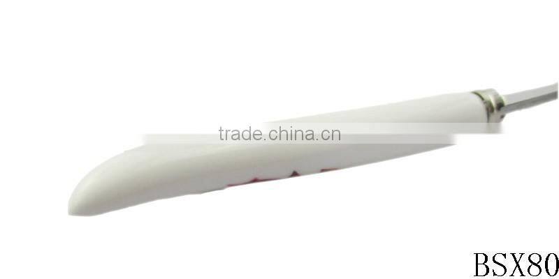 high quality ceramic long handle soup spoon