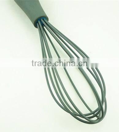 13018 silicone kitchenware egg whisk with rubber handle