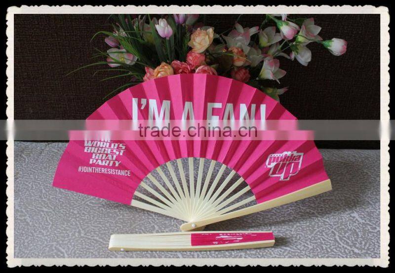 Customized Japanese style folding paper fan with advertising logo