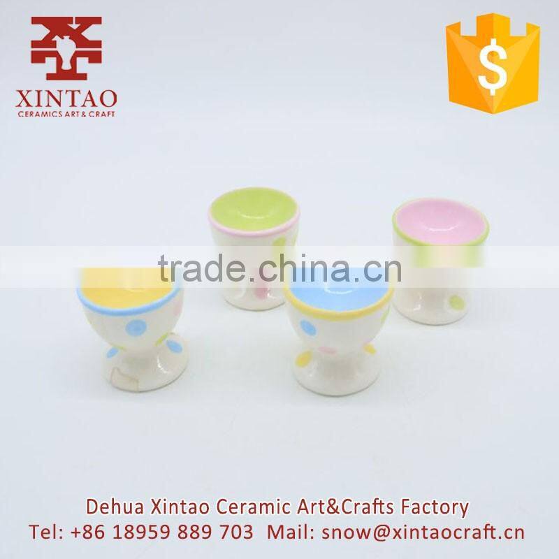 High quality promotion white ceramic decorative Egg cups for gifts and tableware