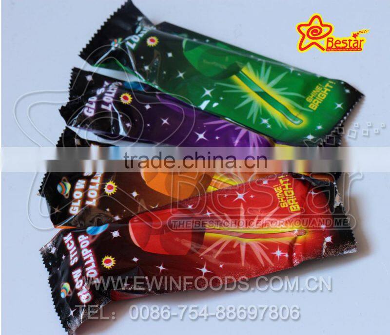 Hot Sale !Round Shape Lollipop Candy With Glow Stick