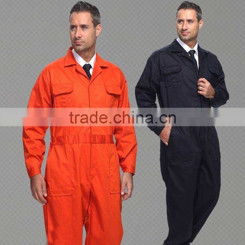 Wholesale custom unisex uniform work clothes safety orange cheap overalls workwear