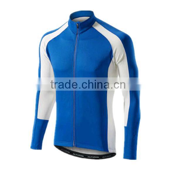 cheap mens comfortable Breathable long sleeve cycling jersey with rear pockets