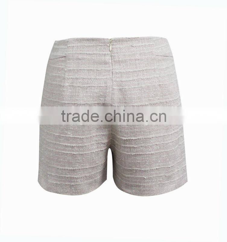 2015 New Designed Ladies Tweed Fashion Short