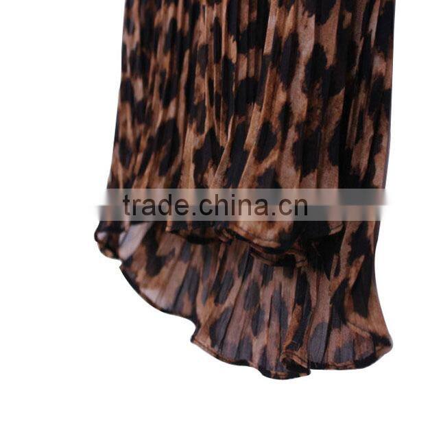 New Arrival Spring Summer 100% polyester leopard print lady sexy clothes