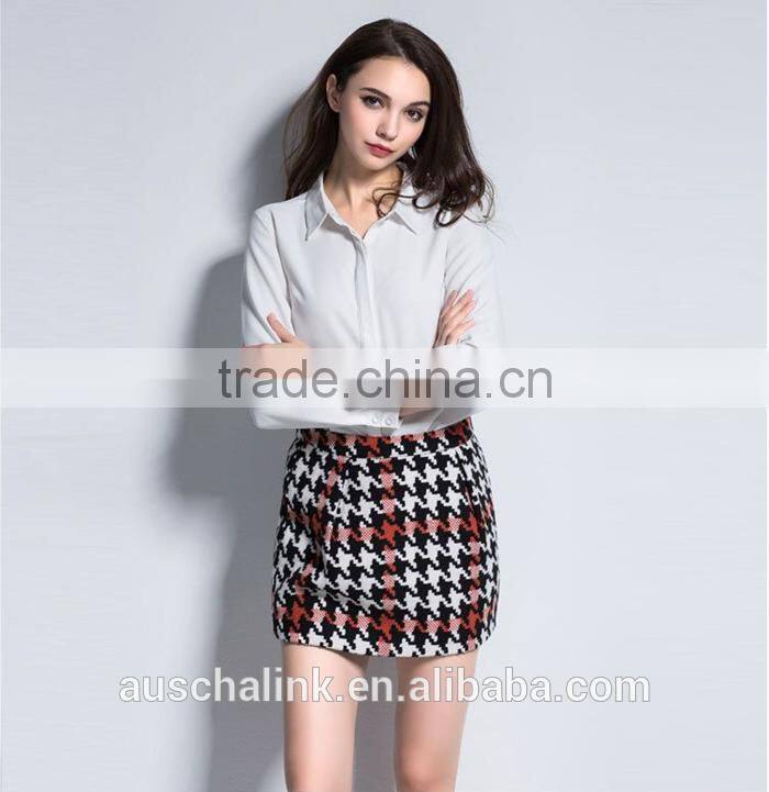 latest model women winter wool skirt customized OEM service