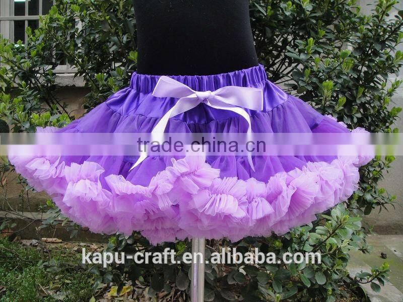 Hot sale baby fluffy pettiskirts girl's tutu chiffon skirt children wear summer boutique party cutting dress