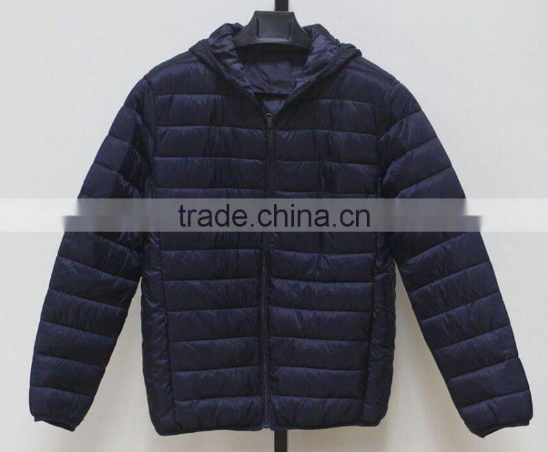 zip up nylon fabric soft hoodie new men jacket for winter