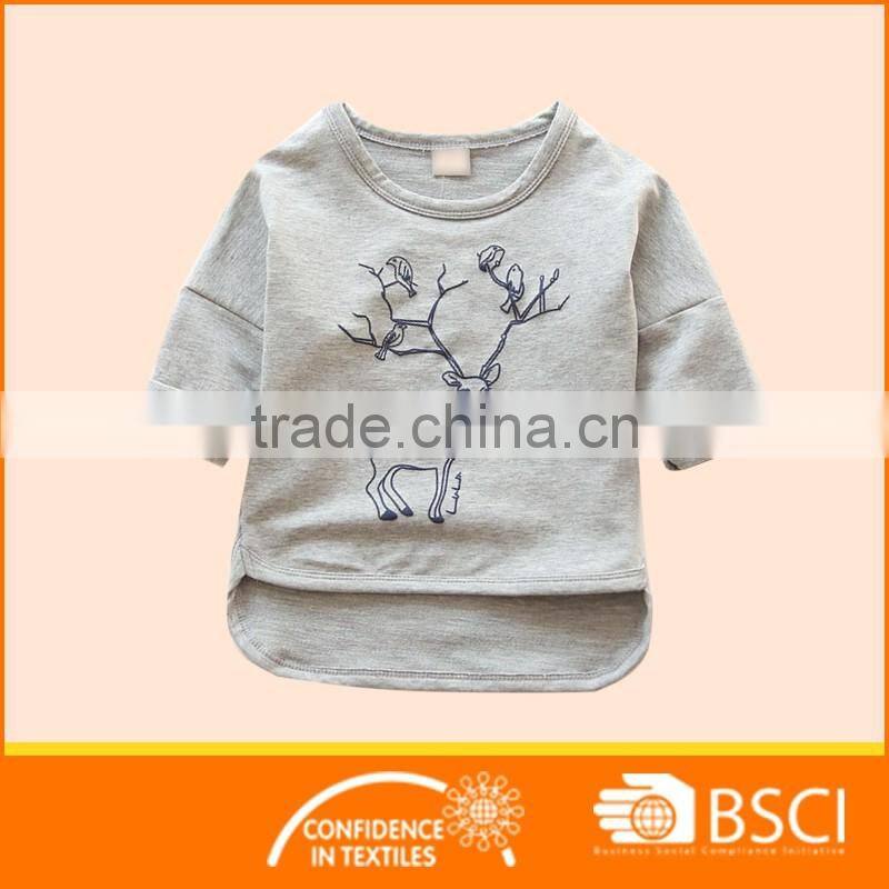 Boutique Printed Pullover Kid Fleece Sweatshirt