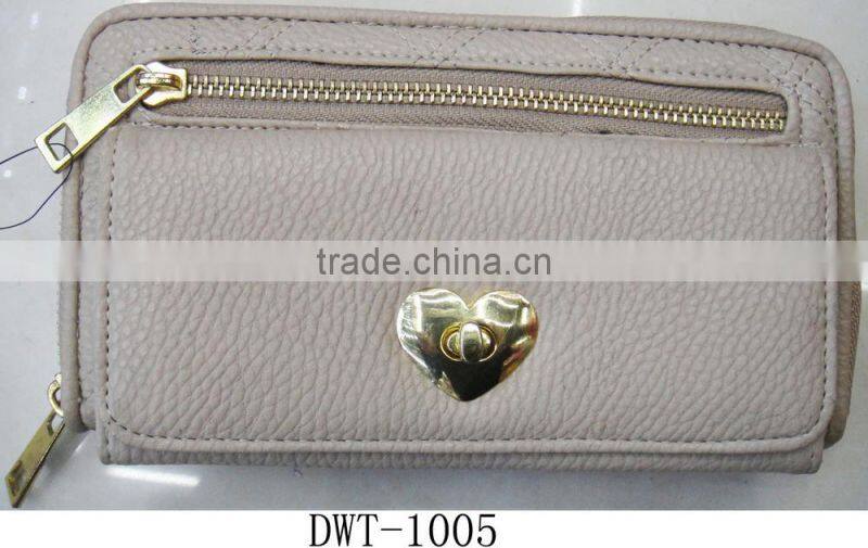 Hot Lady's pu leather heart closure latest wallet