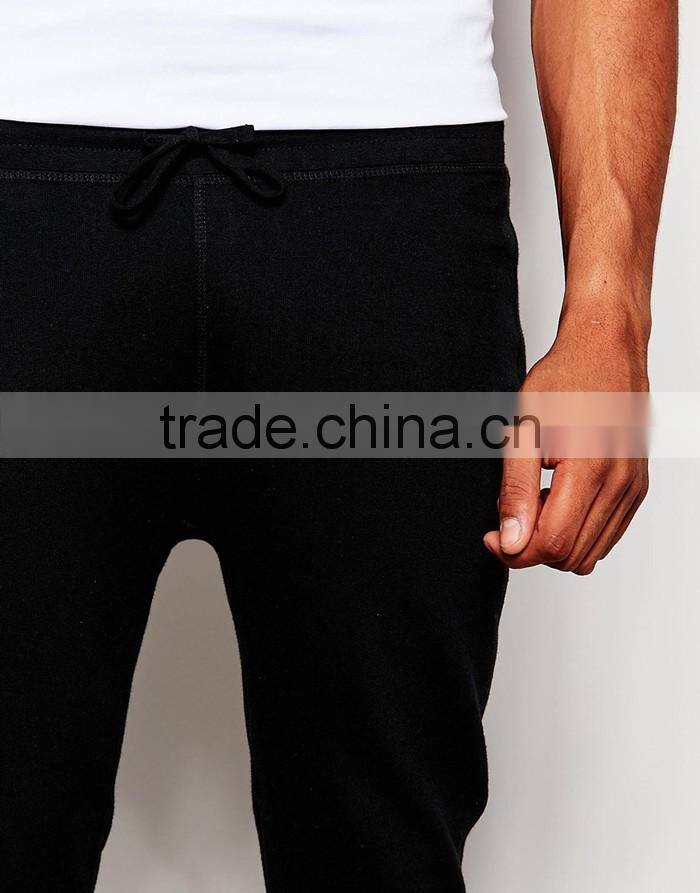Pure black super extreme skinny jogger sweatpants for man