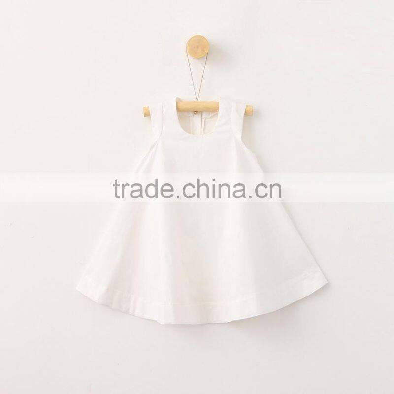Baby Girl Summer Handmade Dresses Cotton Baby Clothes Wholesale Girls Soild Color Dress