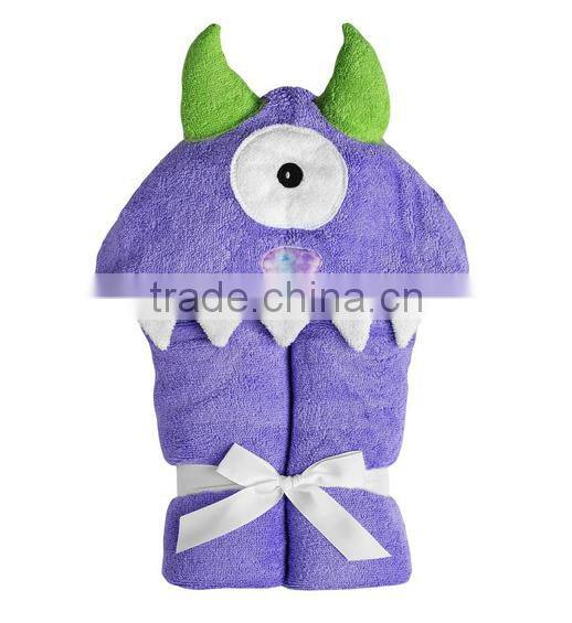 Trade assurance applique animal baby hooded towel fabric cotton/custom terry baby towel with hood for bath