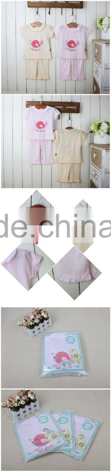 OEM Branded 2 pieces matching baby girl set wholesale summer baby girl clothes