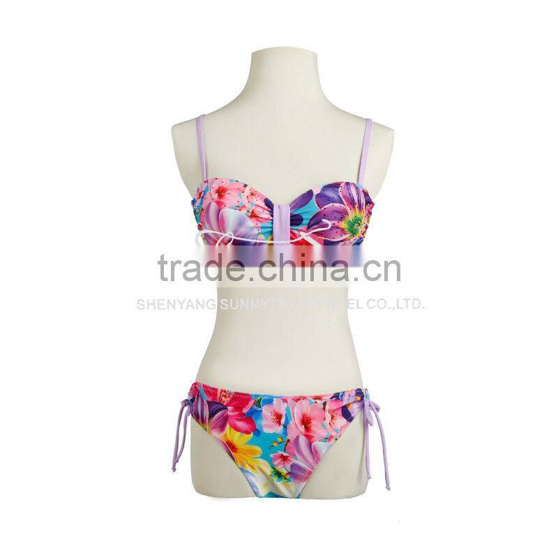 OEM 2016 newest bikini custom beachbeaut bikini swimwearfor mature women