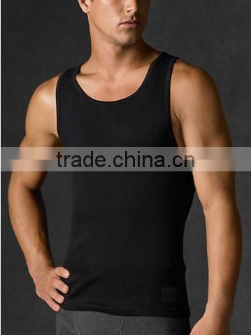 Mens cotton fitted tank tops RO02