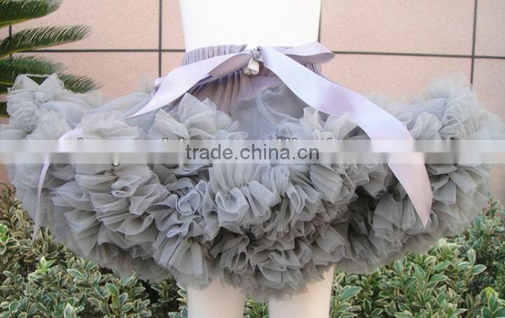 2014 New hot charming Super Fluffy Girls Party Dance Coral Pettiskirts Ballet Girls Ruffled Tutu Fluffy Chiffon Soft Pettiskirt