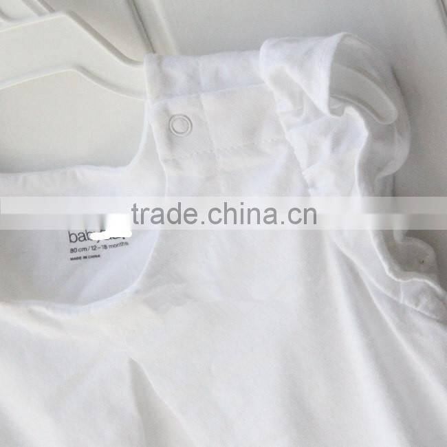 Natural White Organic Cotton Girls Baby Bodysuits