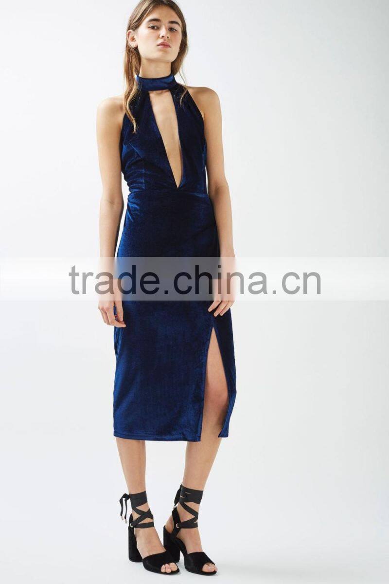 Women's Velvet/velour Midi Dress