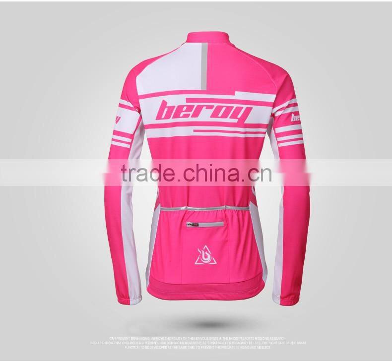 BEROY new 2016 women's bicycle clothing long sleeve ,custom supreme quality cycling jerseys no minimum