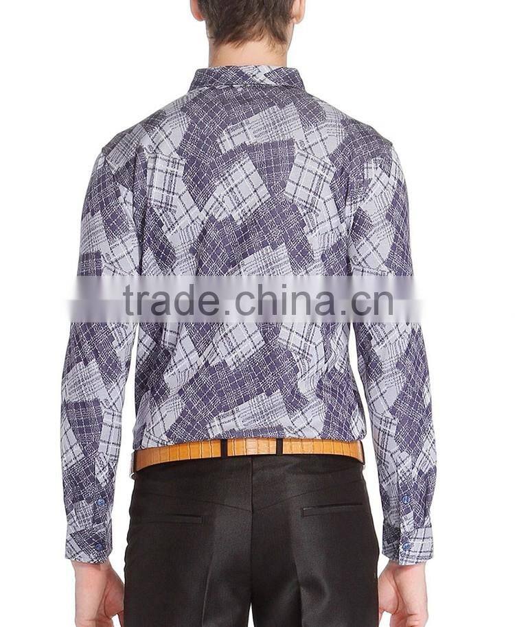 Custom design pattern men shirt popular garment factories in china