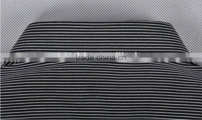 new men's 100% cotton black white striped long sleeve slim fit business shirt