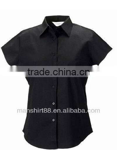 Ladies Short Sleeve Easy Care dri fit work Shirt