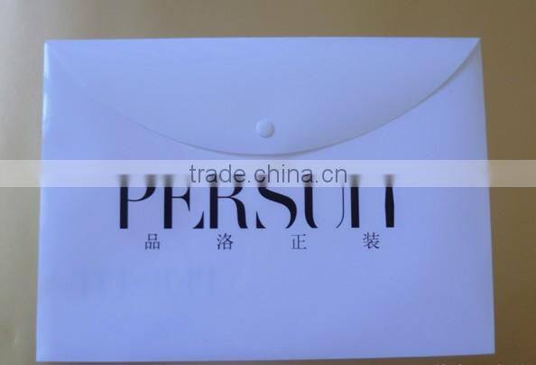 plastic wallet file folder with button