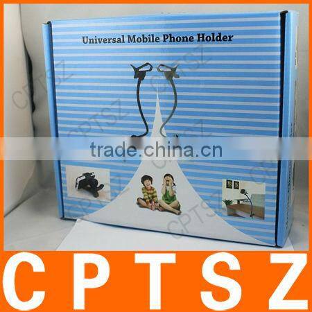 Multi-functional universal mobile phone holder with gooseneck