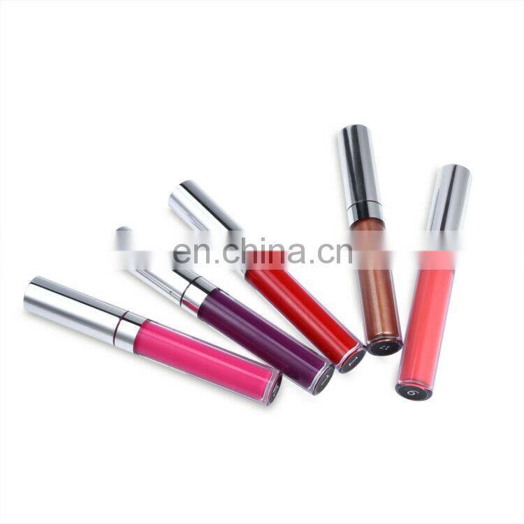 Low minimum quantity colorfast lasting color popular lipgloss your own brand makeup