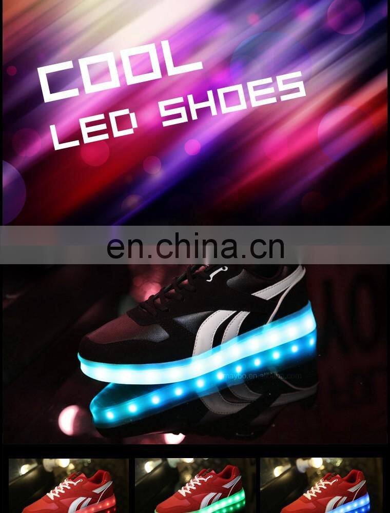 Wholesale latest fashion night club shoes for men Rechargeable Light Up LED Shoes Sneakers