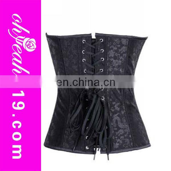 New model black lace up waist shaper corset slim cheap wholesale