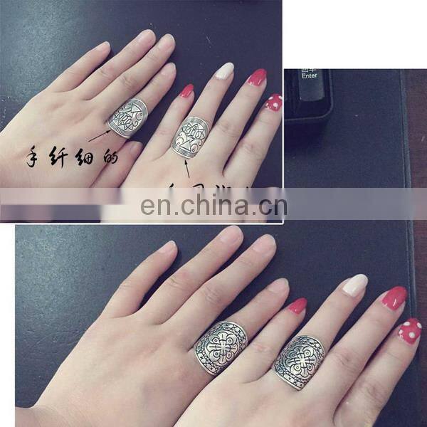 Delicate arrow flower engraved rings fashion sparking rings jewelry