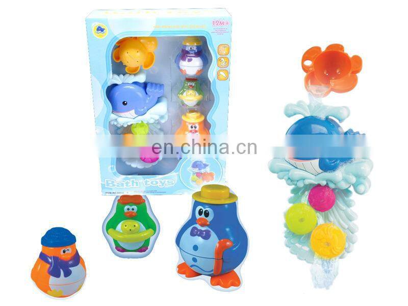 2017 baby funny bath set toys-dolphin toy