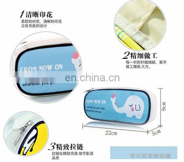 Waterproof plastic pencil box with zipper