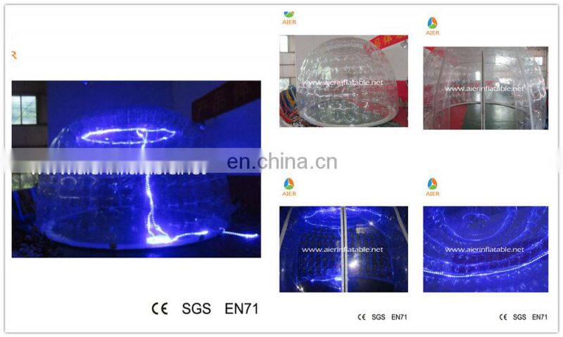 Led inflatable bubble tent, double layer inflatable bubble tent, inflatable tent with led light, led tent