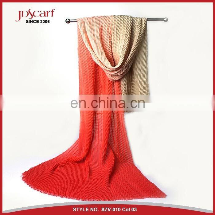 Alibaba supply new colourful wrinkled fabric china scarf