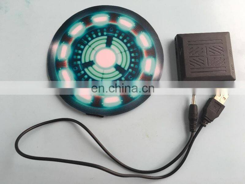 t-shirt EL panel with wireless lithium USB rechargeable inverter sound active