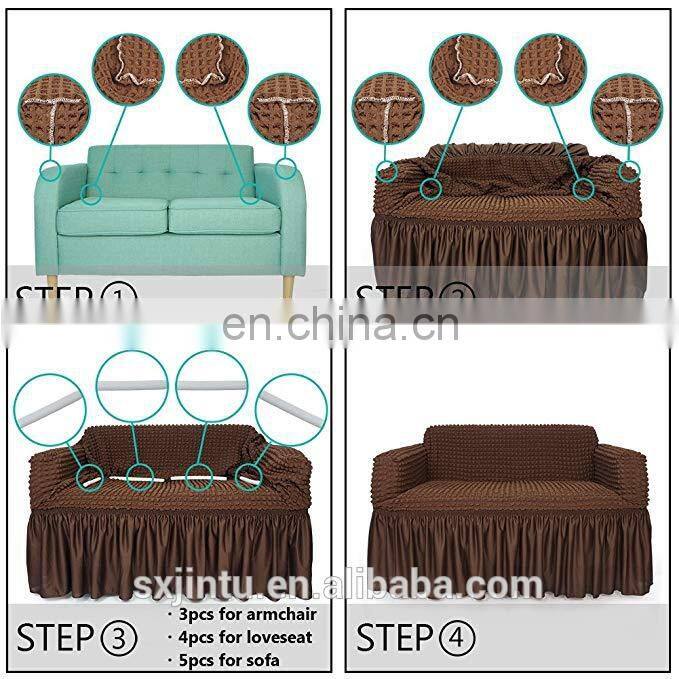 solid color Knitted wool loveseat cover sofa Protect slipCover