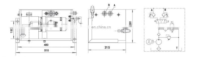 Jinle 12V 24V Hydraulic power unit for tail gate
