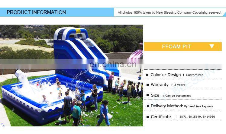 Commercial Inflatable Foam Pit for party, Outdoor Inflatable Soap Water Pool for rentals