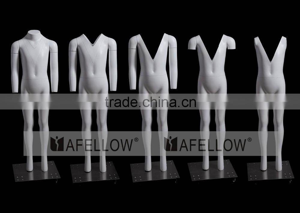 6 Years Old Fiberglass V-cut Children Full Body Invisibility Ghost Mannequin for Show Cloth Window Display Child Kid