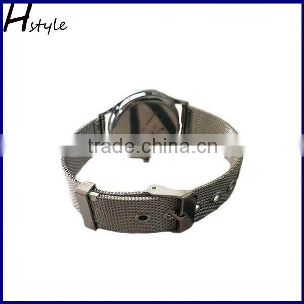 Men Stainless Steel Round Table Metal Strap Quartz Analog Wrist Watch WP023