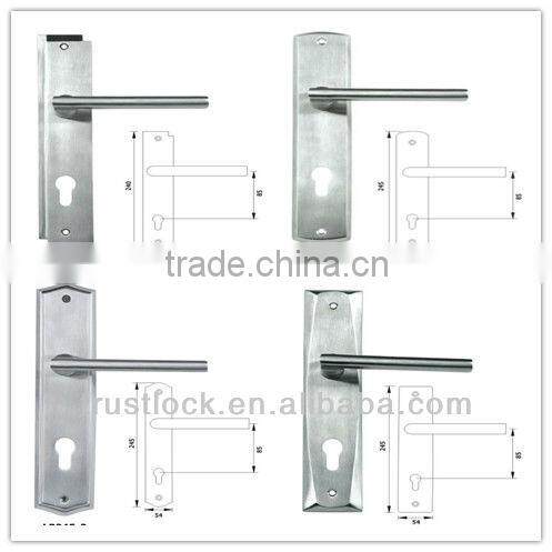 Solid Stainless Steel Door Lock Lever Handle with Plate