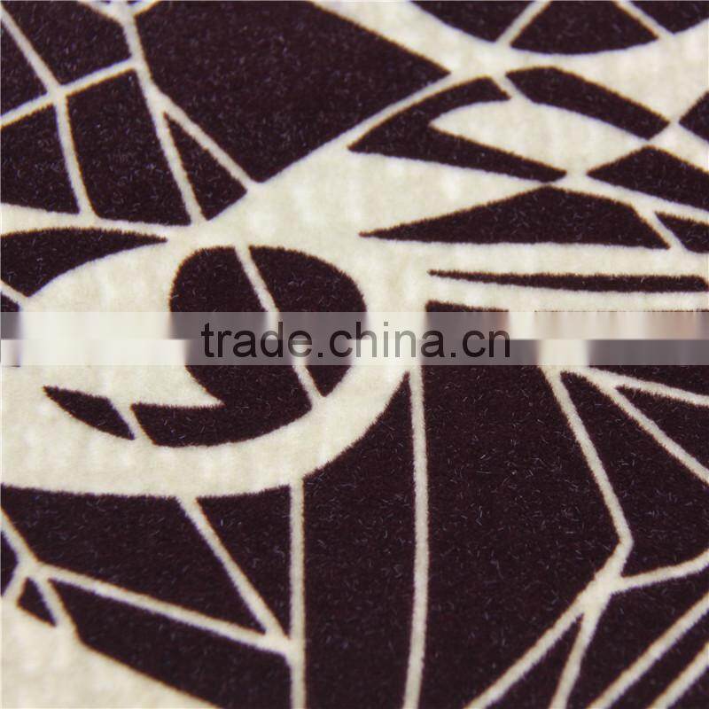 warp knitting korea velvet dyed brushed fabric with flocking